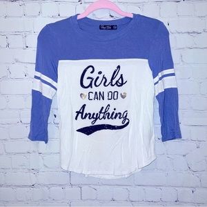 Sequined ‘Girls Can Do Anything’ T-Shirt 14
